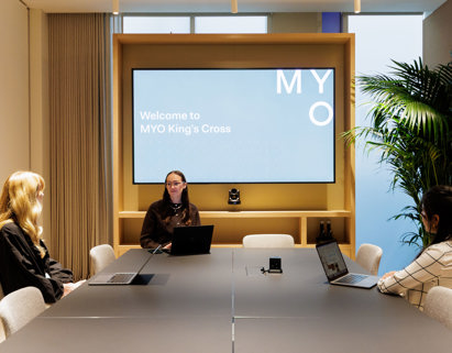Fully equipped meeting room at MYO King's Cross