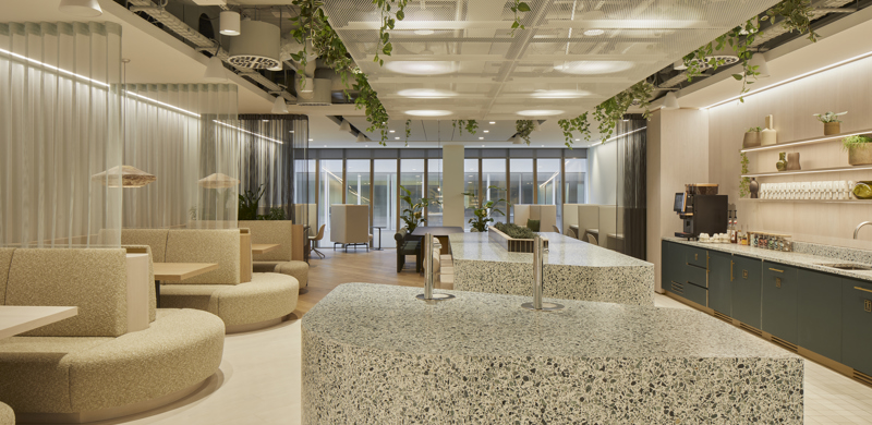 Light filled breakout lounge