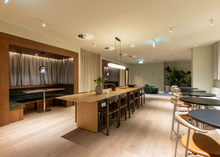 Large lounge and breakout space at MYO King's Cross