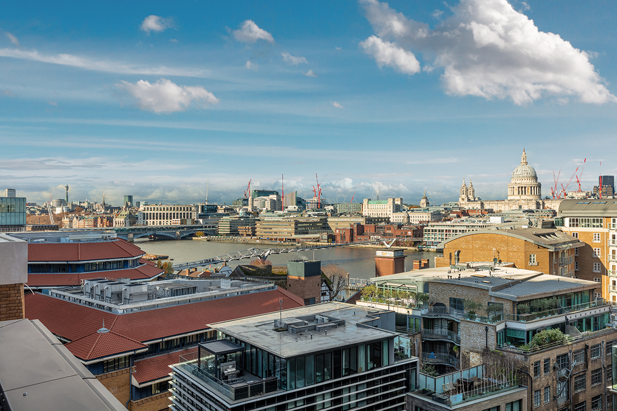 Views from MYO Bankside eighth floor event space 