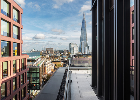 View of The Shard from MYO Bankside event space