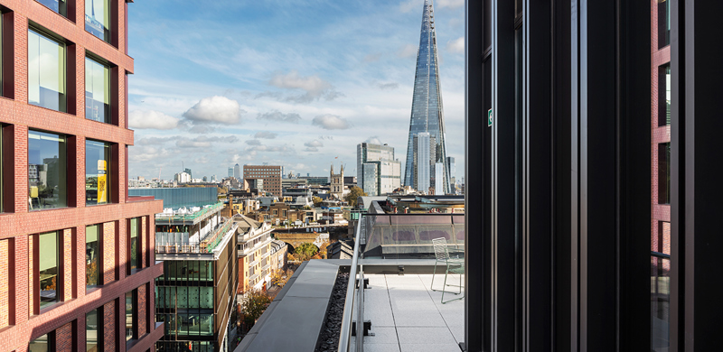 View of The Shard from MYO Bankside event space