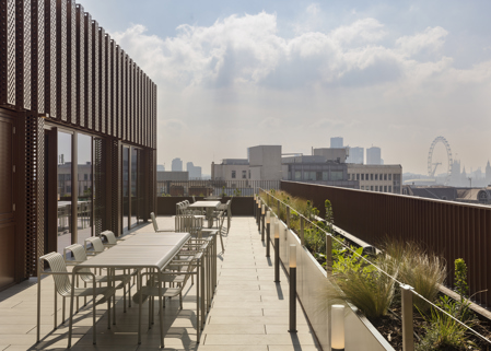 Event space terrace at MYO New Street Square
