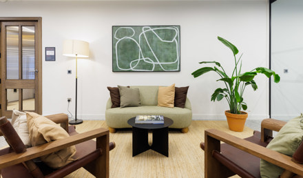 Comfortable, stylish lounge space