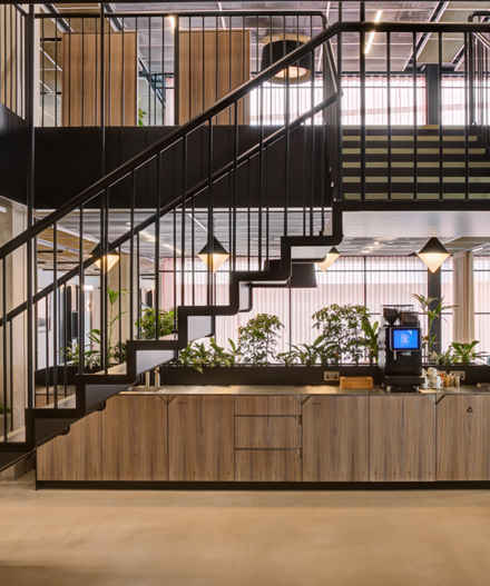 Stylish and serene reception area